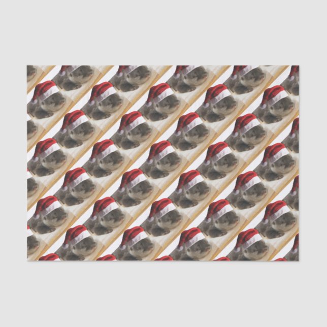 Christmas Sleepy Otter Tissue Paper (Front)