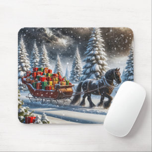 Christmas Sleigh Filled With Gifts Mouse Pad