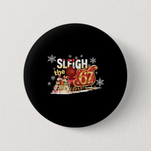 Christmas Sleigh Graphic Design Funny 67 6 Cm Round Badge