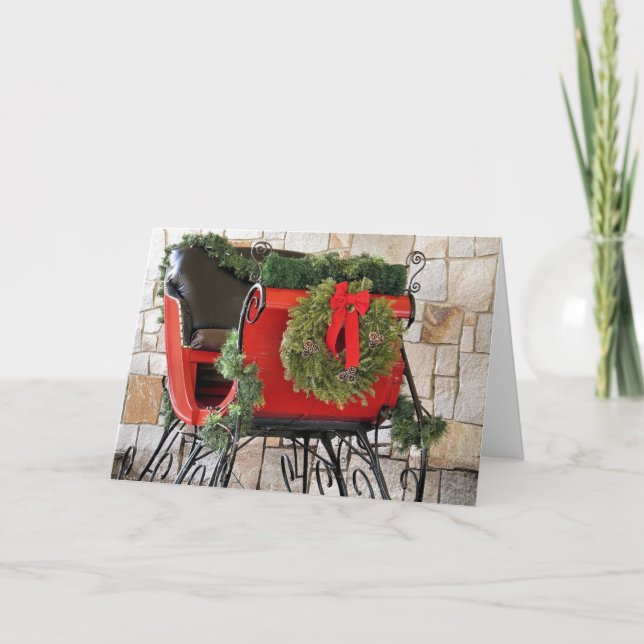Christmas Sleigh Holiday Card (Front)