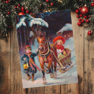 Christmas Sleigh Postcard