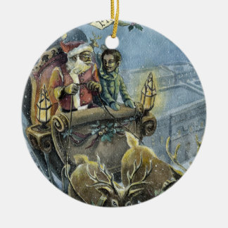 Christmas Sleigh Ride 1 Ceramic Ornament