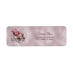 Christmas Sleigh With Gifts Return Address Lab Lab Label