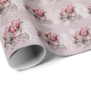 Christmas Sleigh With Gifts Wrapping Paper