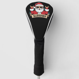 Christmas Sleigher Santa Rock Xmas Rocker  Golf Head Cover