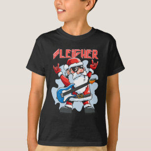 Christmas Sleigher Santa Rock Xmas Rocker Men Wome T-Shirt