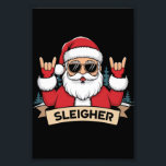 Christmas Sleigher Santa Rock Xmas Rocker  Photo Print<br><div class="desc">Christmas Sleigher Santa Rock Xmas Rocker</div>