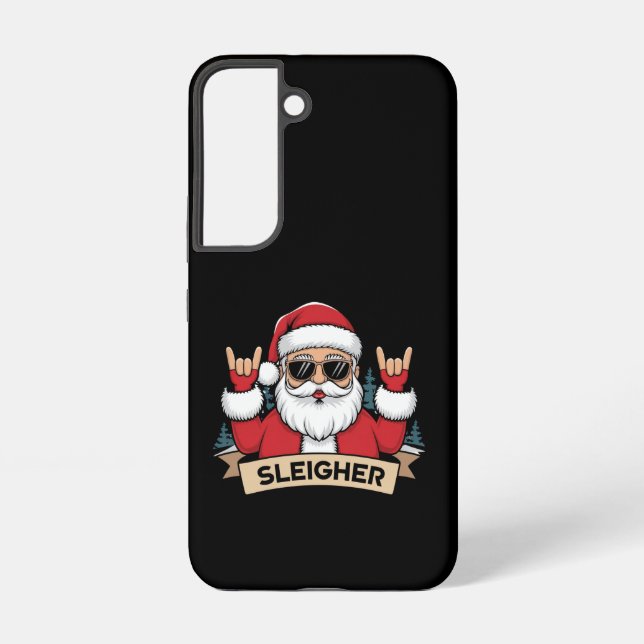 Christmas Sleigher Santa Rock Xmas Rocker  Samsung Galaxy S22 Case (Back)