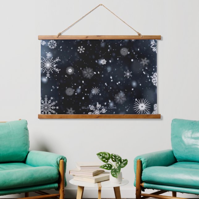 Christmas SlipperyJoe falling various shapes sizes Hanging Tapestry (Living Room)