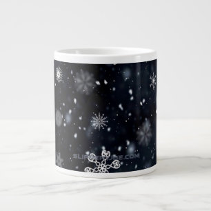 Christmas SlipperyJoe falling various shapes sizes Large Coffee Mug