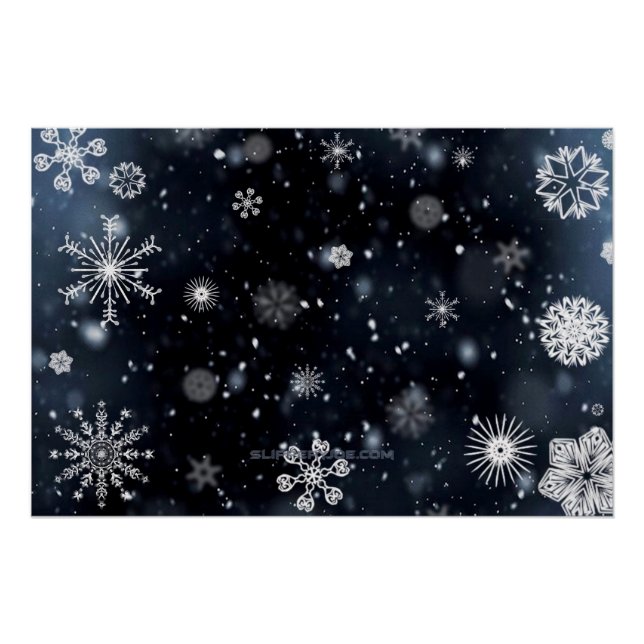 Christmas SlipperyJoe falling various shapes sizes Poster (Front)