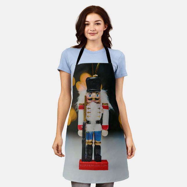 Christmas SlipperyJoe nutcracker figurine ornament Apron (Worn)