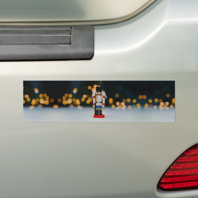 Christmas SlipperyJoe nutcracker figurine ornament Bumper Sticker (On Car)