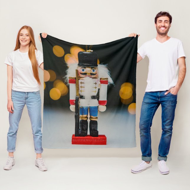 Christmas SlipperyJoe nutcracker figurine ornament Fleece Blanket (In Situ)