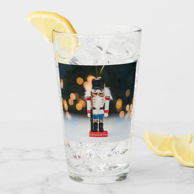 Christmas SlipperyJoe nutcracker figurine ornament Glass (Front Ice)
