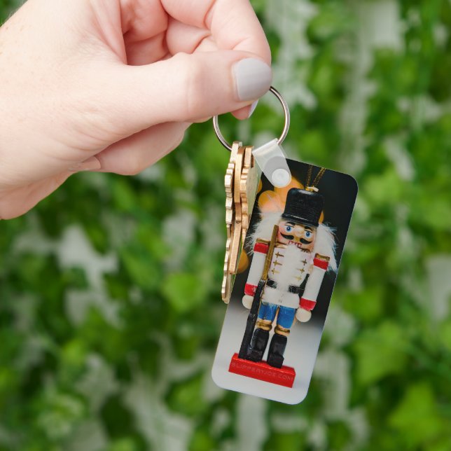 Christmas SlipperyJoe nutcracker figurine ornament Key Ring (Hand)