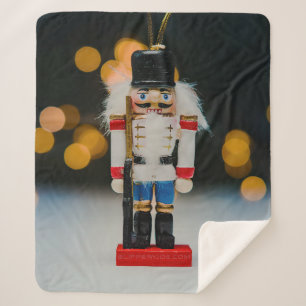 Christmas SlipperyJoe nutcracker figurine ornament Sherpa Blanket