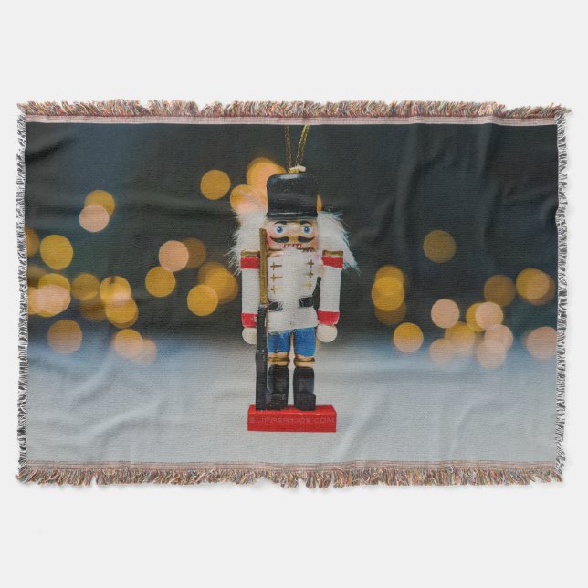 Christmas SlipperyJoe nutcracker figurine ornament Throw Blanket (Front)