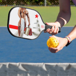 Christmas SlipperyJoe presents sexy red star holid Pickleball Paddle