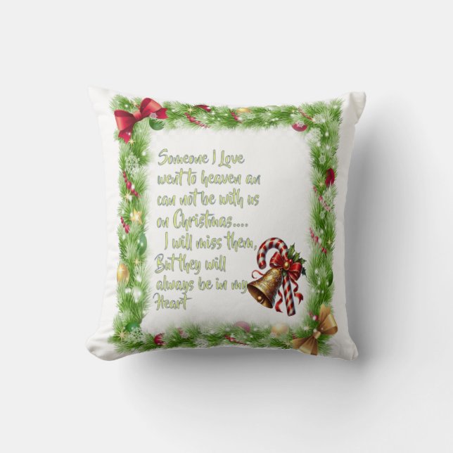 Christmas slogan  cushion (Front)