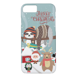 Christmas Sloth And Friends iPhone 8/7 Case