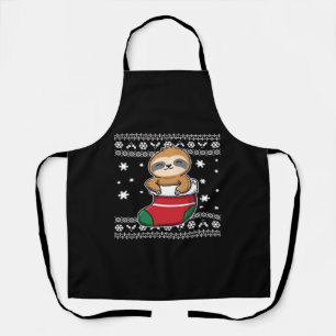 Christmas Sloth Classic T-Shirt Apron