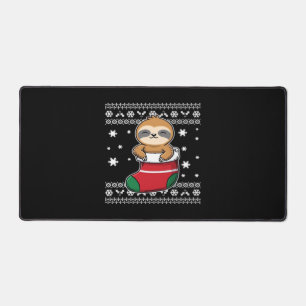 Christmas Sloth Classic T-Shirt Desk Mat
