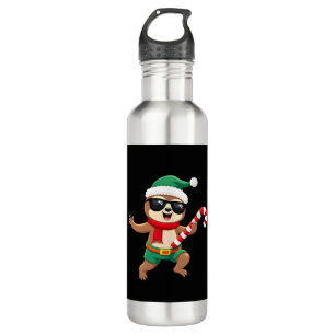 Christmas Sloth Elf Peppermint Candy Cane Shirt Gi 710 Ml Water Bottle