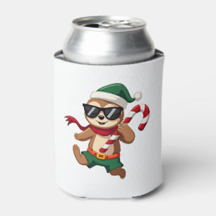 Christmas Sloth Elf Peppermint Candy Cane Shirt Gi Can Cooler