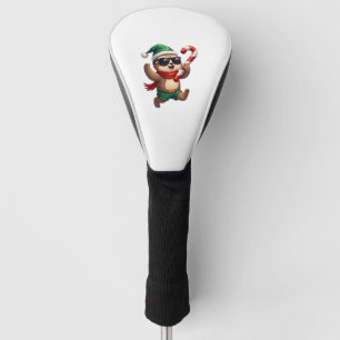 Christmas Sloth Elf Peppermint Candy Cane Shirt Gi Golf Head Cover