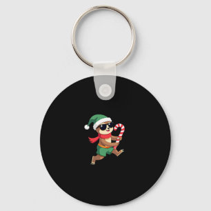 Christmas Sloth Elf Peppermint Candy Cane Shirt Gi Key Ring