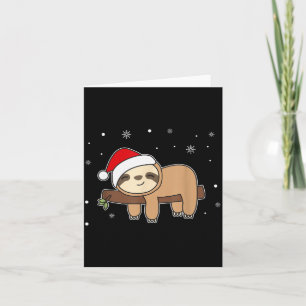 Christmas Sloth For Christmas Sweet Sloths  Card