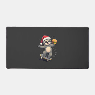 CHRISTMAS SLOTH Funny Christmas Skateboard Sloth ( Desk Mat