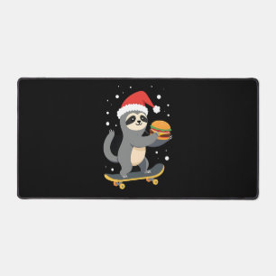 CHRISTMAS SLOTH Funny Christmas Skateboard Sloth ( Desk Mat