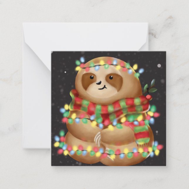 Christmas sloth  holiday card (Front)