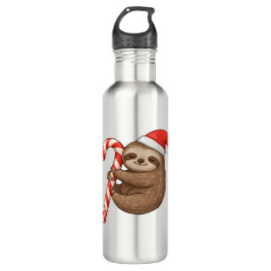 Christmas Sloth Hugging Candy Cane Classic T-Shirt 710 Ml Water Bottle