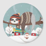 Christmas Sloth Magnet<br><div class="desc">Cute Christmas Sloth</div>