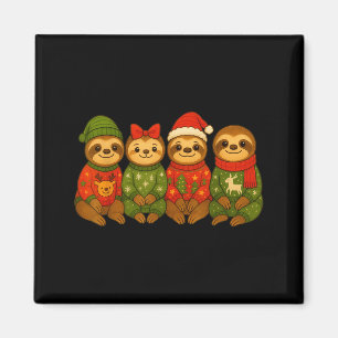 Christmas Sloth Matching Family Xmas Pajama Men Wo Magnet