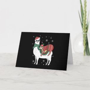 Christmas Sloth Riding Llama Card