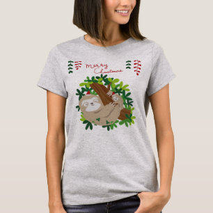 Christmas Sloth Shirt   Merry Slothmas   