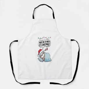 Christmas Sloth Sleeping Holiday Apron