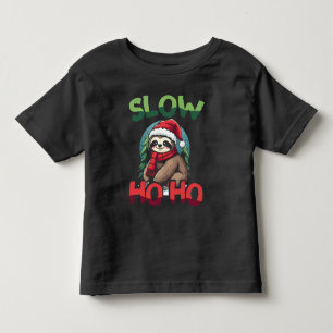 Christmas Sloth Slow Ho Ho Festive Holiday Design Toddler T-Shirt