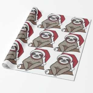 Christmas Sloth Wrapping Paper