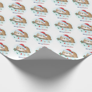 Christmas Sloth Wrapping Paper