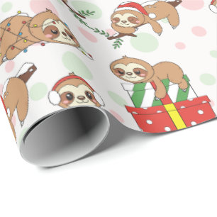 Christmas Sloths Wrapping Paper