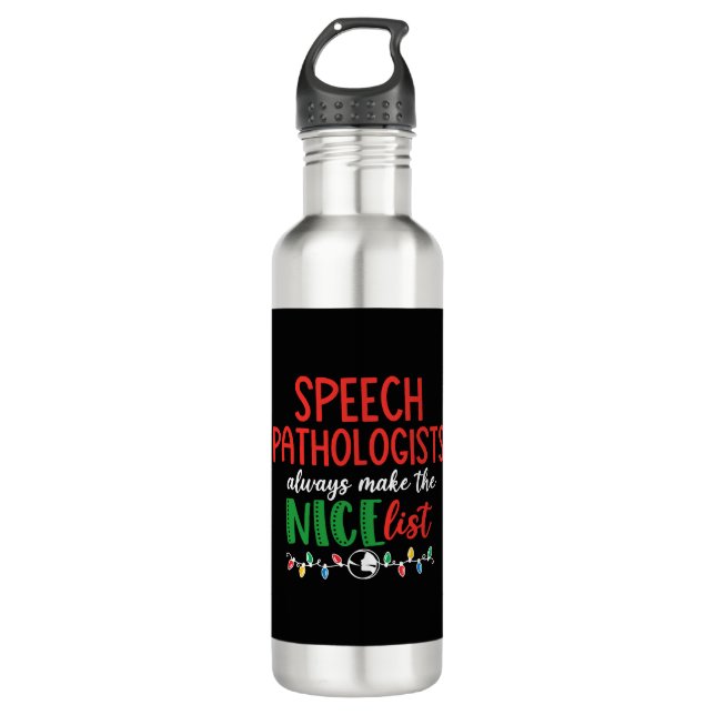 Christmas SLP speech pathologist 710 Ml Water Bottle (Front)