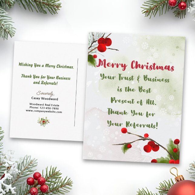 Christmas | Small Business Promotional Marketing Holiday Postcard (Creator Uploaded)