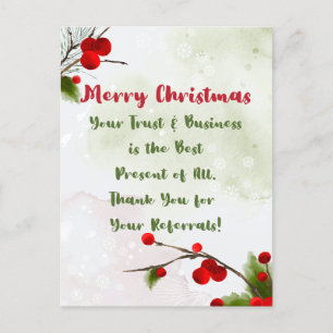 Christmas   Small Business Promotional Marketing Holiday Postcard