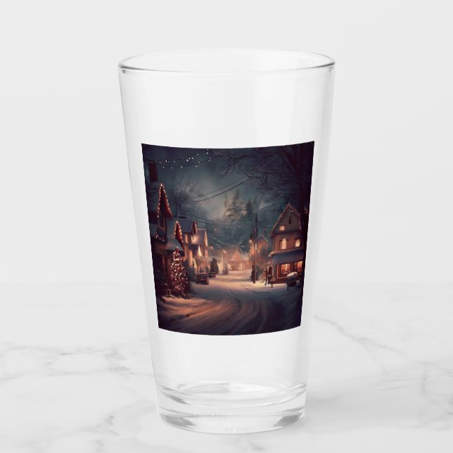 Christmas Small Town 3 Glass (Front)