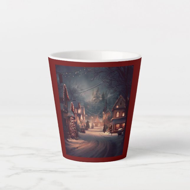 Christmas Small Town 3 Latte Mug (Front)